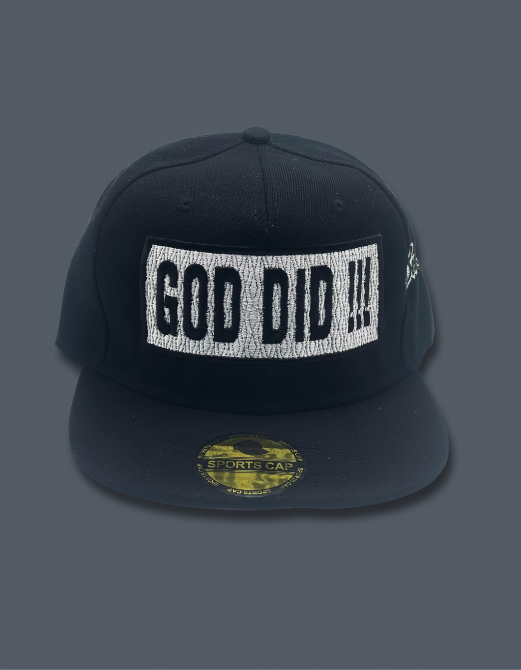 GOD DID!!! Snapback Black/ Silver